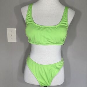 Wild Fable Green Women's Swimwear Bikini Set Size Large NWT